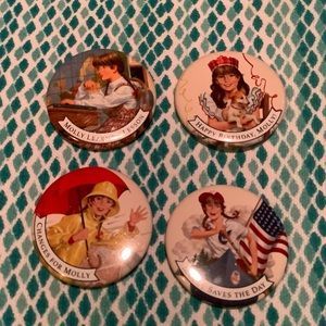 Set of Molly American Girl Pins Pleasant Company